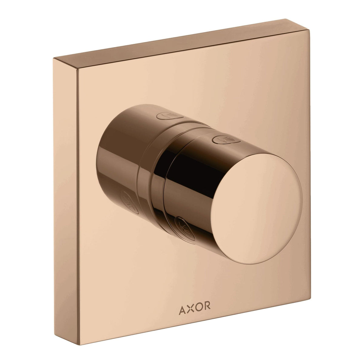 AXOR ShowerSolutions Shut off diverter valve Trio Quattro 120 120 for concealed installation Polished Red Gold 10932300