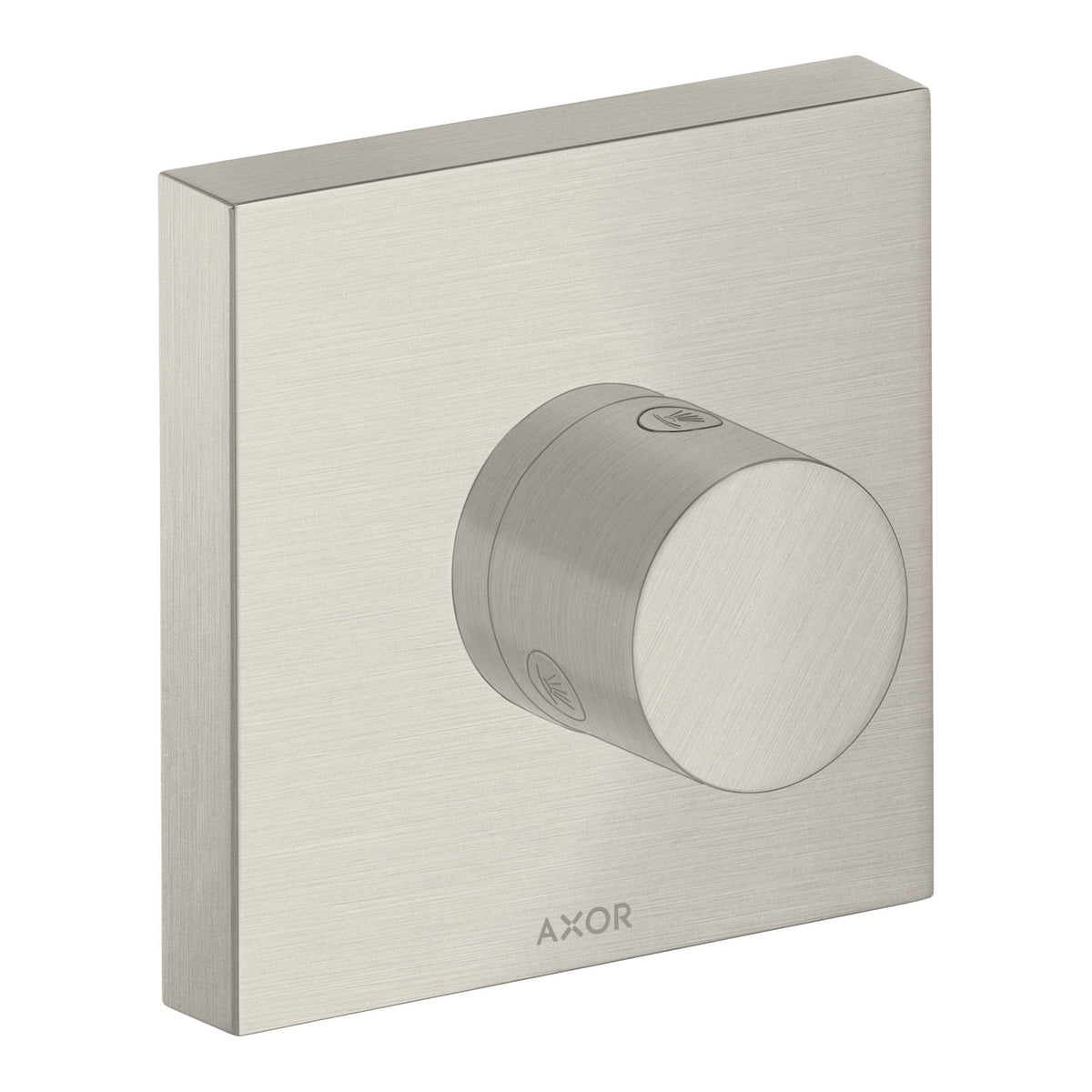 AXOR ShowerSolutions Shut off diverter valve Trio Quattro 120 120 for concealed installation Stainless Steel Optic 10932800