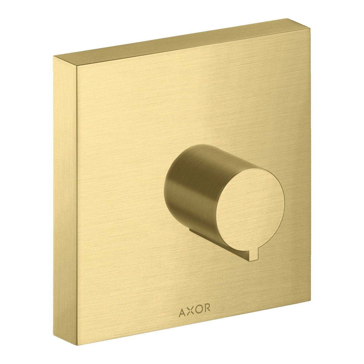 AXOR ShowerSolutions Shut off valve 120 120 for concealed installation square Brushed Brass 10972950