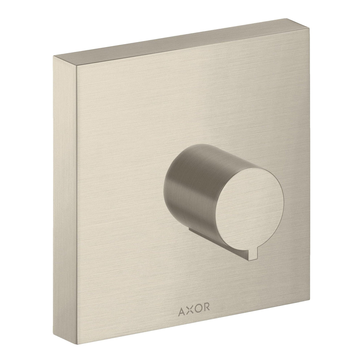 AXOR ShowerSolutions Shut off valve 120 120 for concealed installation square Brushed Nickel 10972820