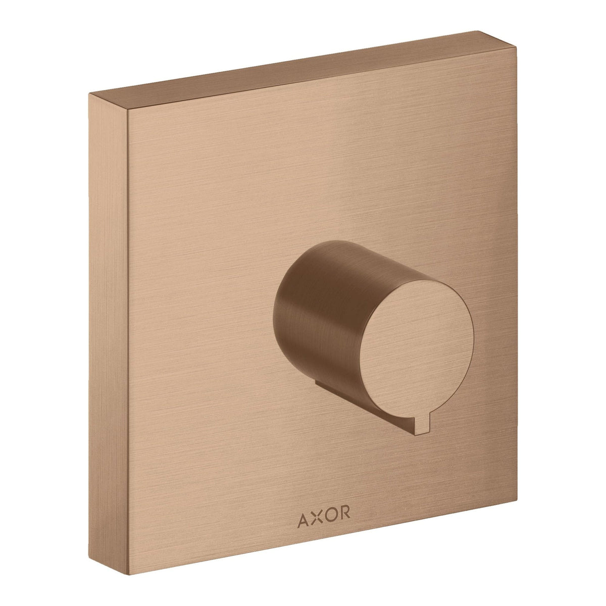 AXOR ShowerSolutions Shut off valve 120 120 for concealed installation square Brushed Red Gold 10972310