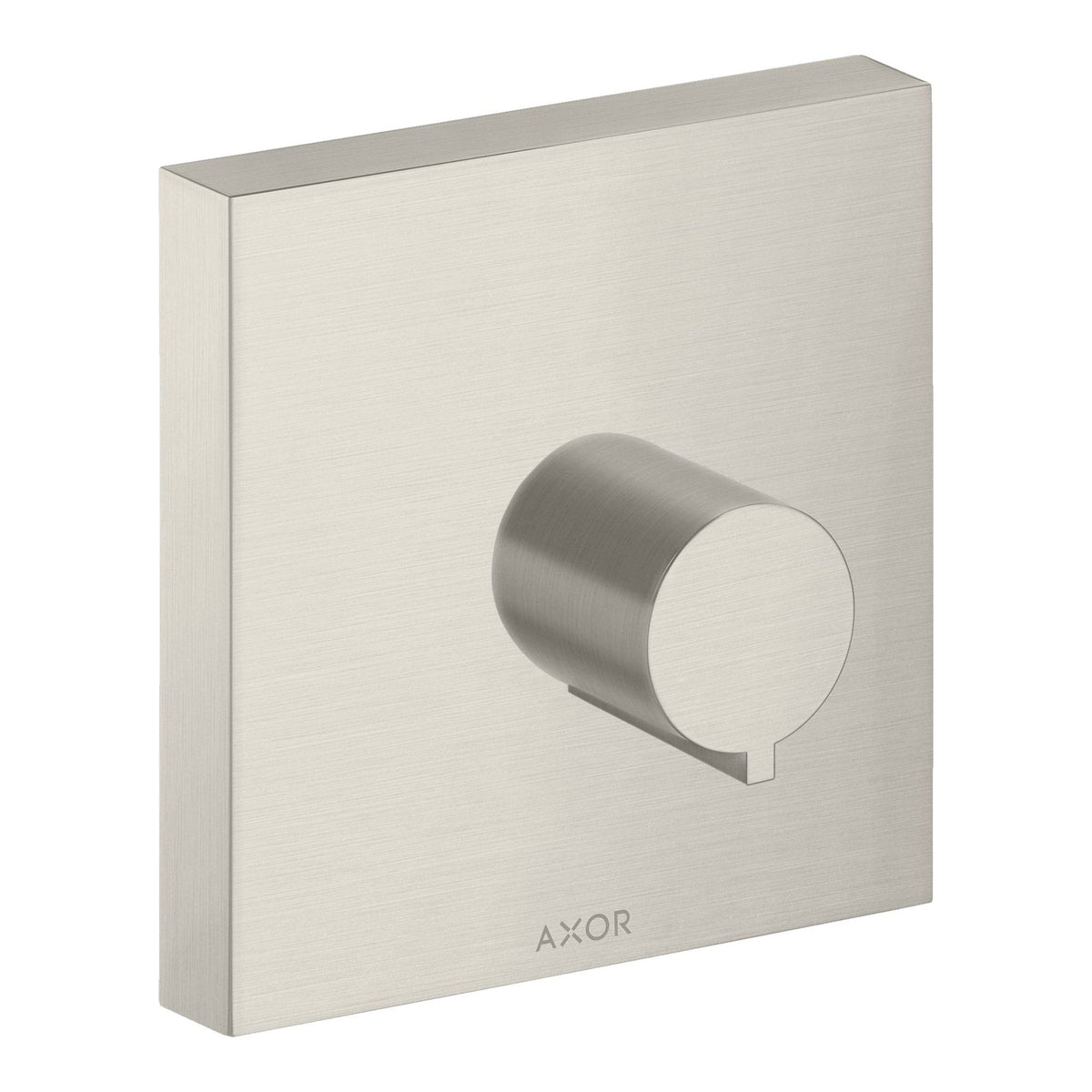AXOR ShowerSolutions Shut off valve 120 120 for concealed installation square Stainless Steel Optic 10972800