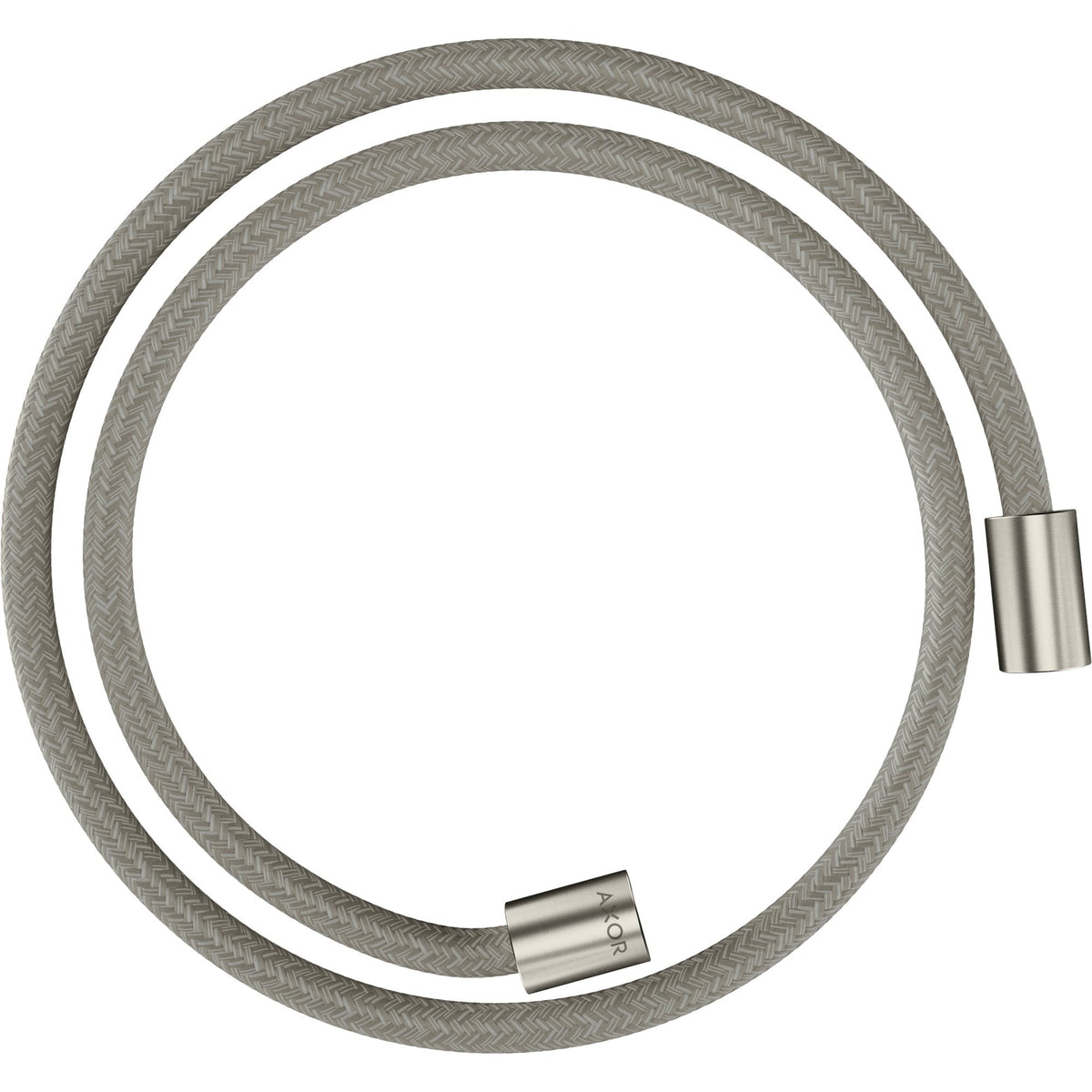 AXOR-ShowerSolutions-Textile-shower-hose-1-25-m-with-cylindrical-nuts-Stainless-Steel-Optic-28228800