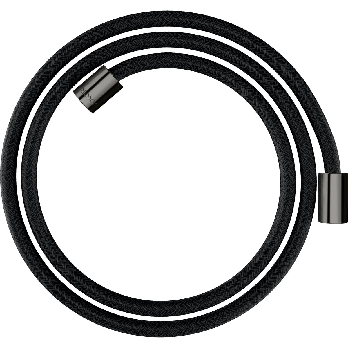 AXOR-ShowerSolutions-Textile-shower-hose-1-60-m-with-cylindrical-nuts-Polished-Black-Chrome-28261330