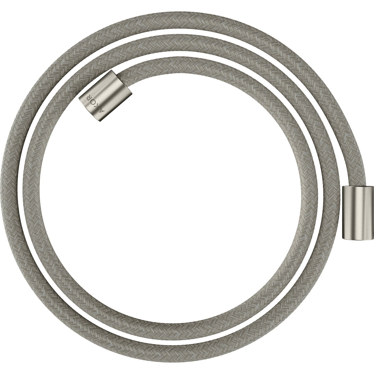 AXOR-ShowerSolutions-Textile-shower-hose-1-60-m-with-cylindrical-nuts-Stainless-Steel-Optic-28261800