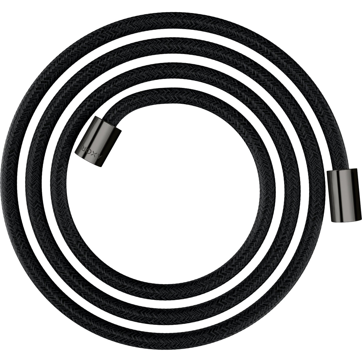 AXOR-ShowerSolutions-Textile-shower-hose-2-m-with-cylindrical-nuts-Polished-Black-Chrome-28291330