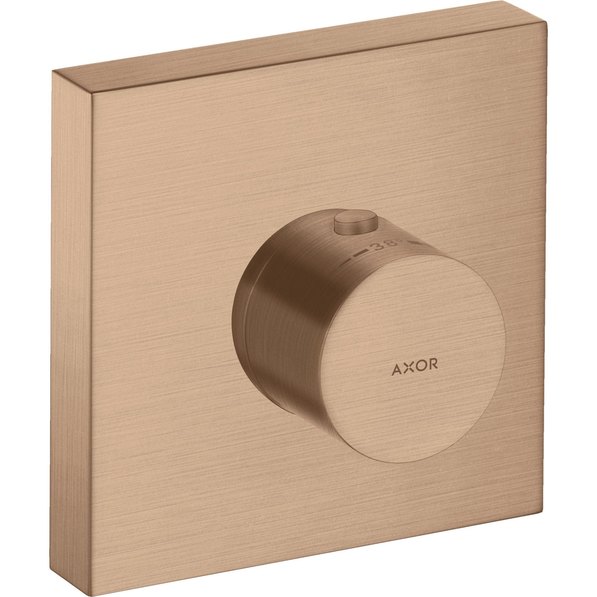 AXOR-ShowerSolutions-Thermostatic-module-120-120-for-concealed-installation-square-Brushed-Red-Gold-10755310