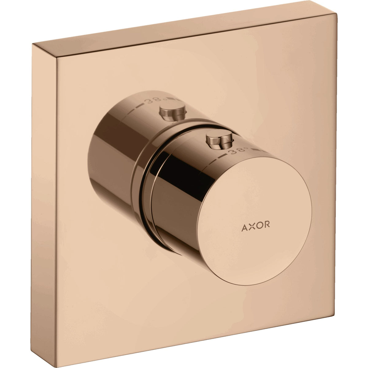 AXOR-ShowerSolutions-Thermostatic-module-120-120-for-concealed-installation-square-Polished-Red-Gold-10755300