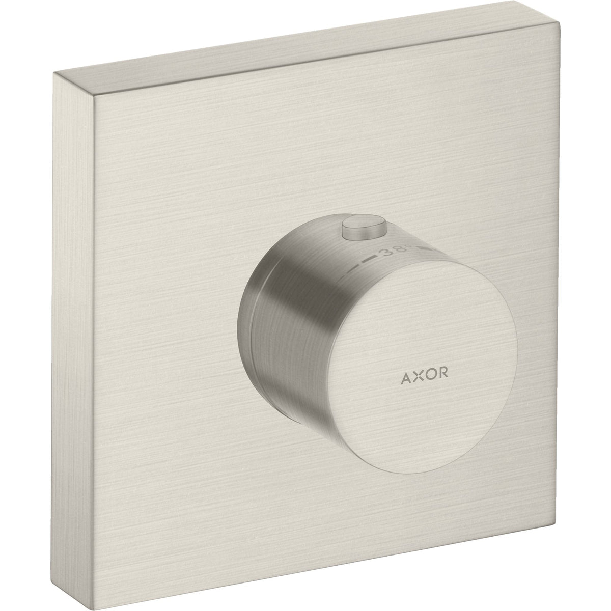 AXOR-ShowerSolutions-Thermostatic-module-120-120-for-concealed-installation-square-Stainless-Steel-Optic-10755800