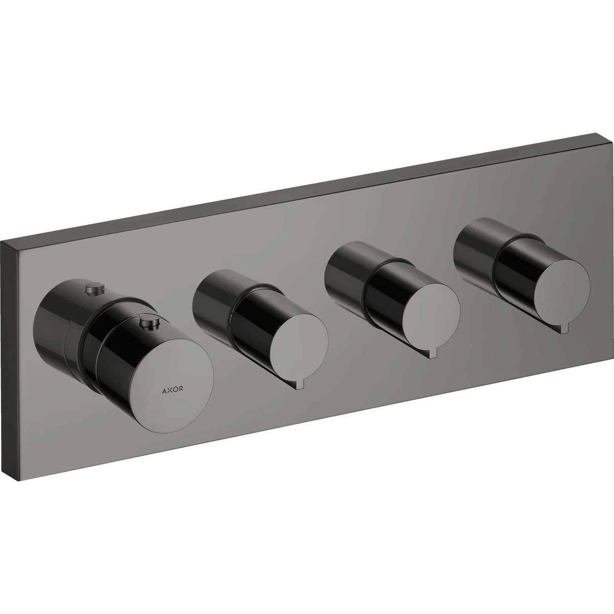 AXOR-ShowerSolutions-Thermostatic-module-360-120-for-concealed-installation-square-for-3-functions-Polished-Black-Chrome-10751330