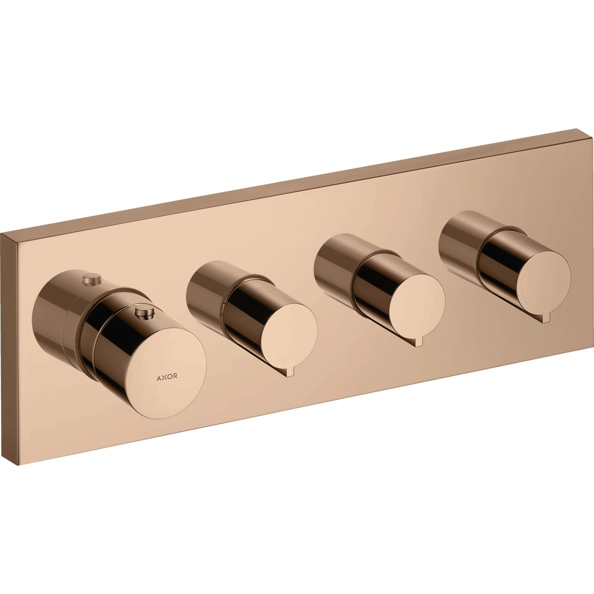 AXOR-ShowerSolutions-Thermostatic-module-360-120-for-concealed-installation-square-for-3-functions-Polished-Red-Gold-10751300