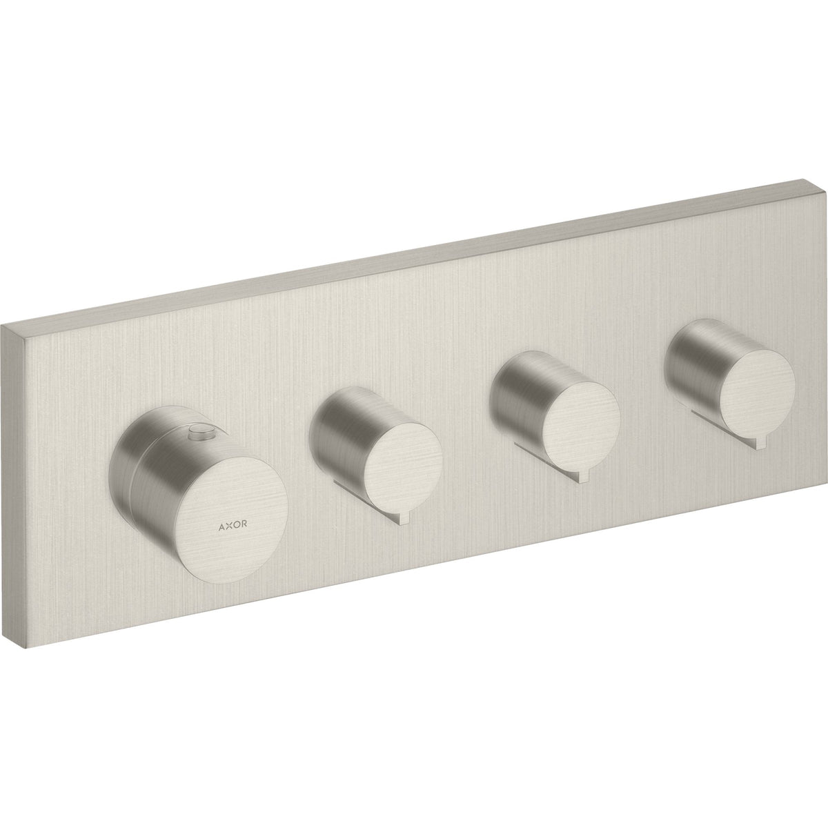 AXOR-ShowerSolutions-Thermostatic-module-360-120-for-concealed-installation-square-for-3-functions-Stainless-Steel-Optic-10751800