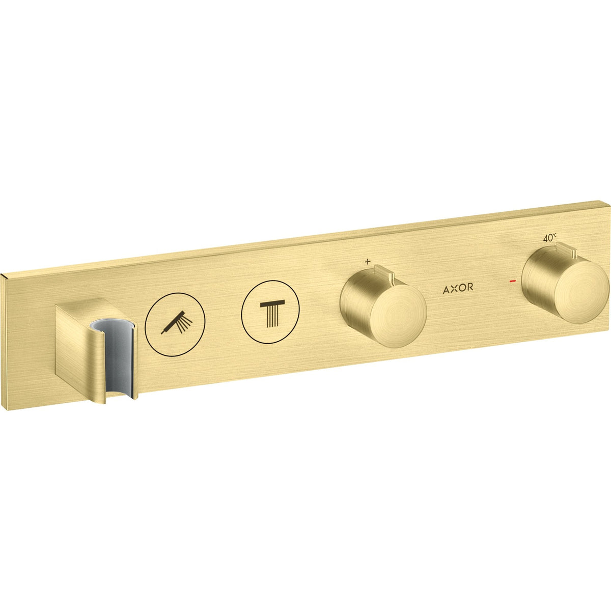 AXOR-ShowerSolutions-Thermostatic-module-Select-460-90-for-concealed-installation-for-2-functions-Brushed-Brass-18355950