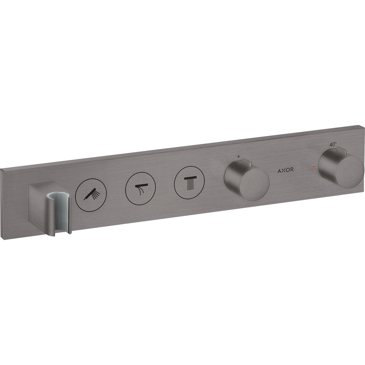 AXOR-ShowerSolutions-Thermostatic-module-Select-530-90-for-concealed-installation-for-3-functions-Brushed-Black-Chrome-18356340