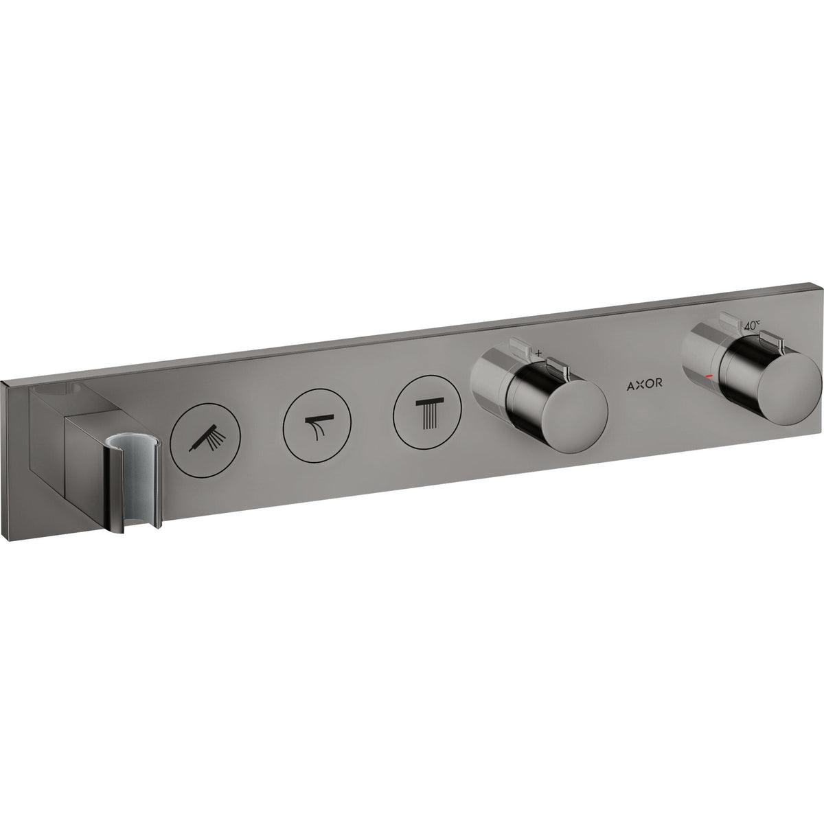 AXOR-ShowerSolutions-Thermostatic-module-Select-530-90-for-concealed-installation-for-3-functions-Polished-Black-Chrome-18356330