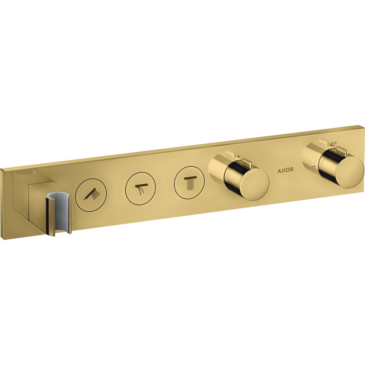 AXOR-ShowerSolutions-Thermostatic-module-Select-530-90-for-concealed-installation-for-3-functions-Polished-Gold-Optic-18356990