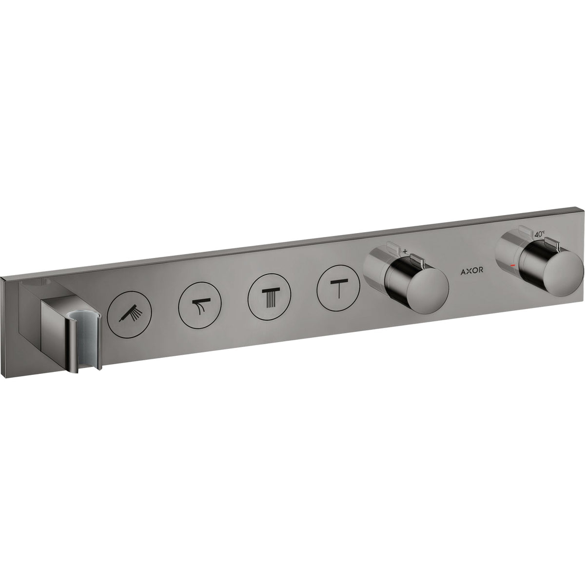 AXOR-ShowerSolutions-Thermostatic-module-Select-600-90-for-concealed-installation-for-4-functions-Polished-Black-Chrome-18357330