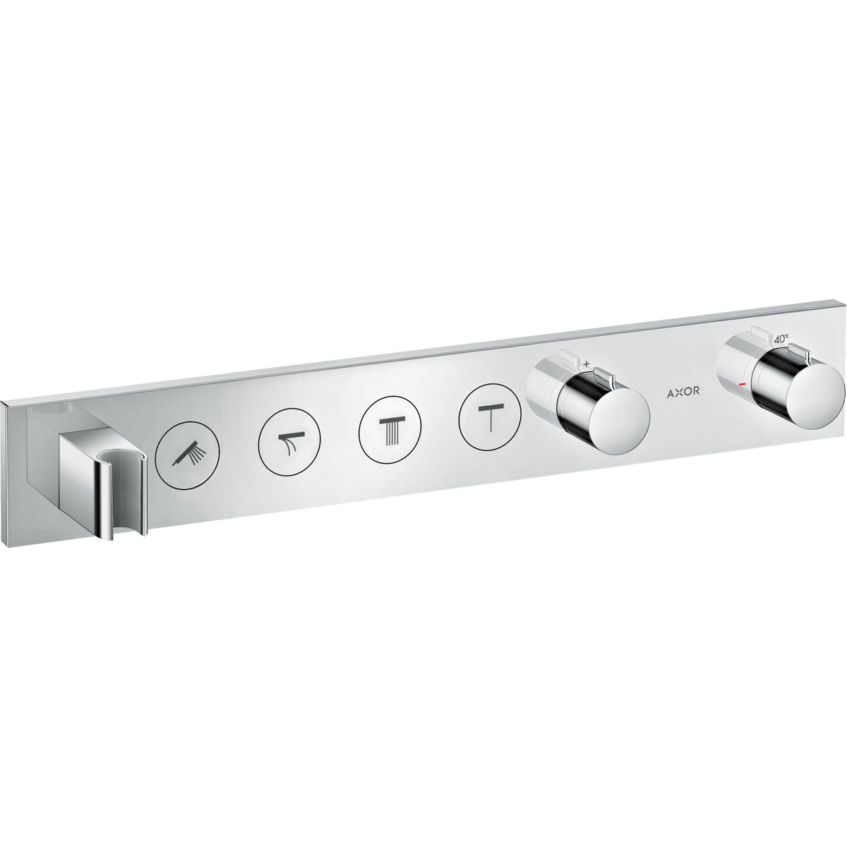 AXOR-ShowerSolutions-Thermostatic-module-Select-600-90-for-concealed-installation-for-4-functions-Polished-Red-Gold-18357300