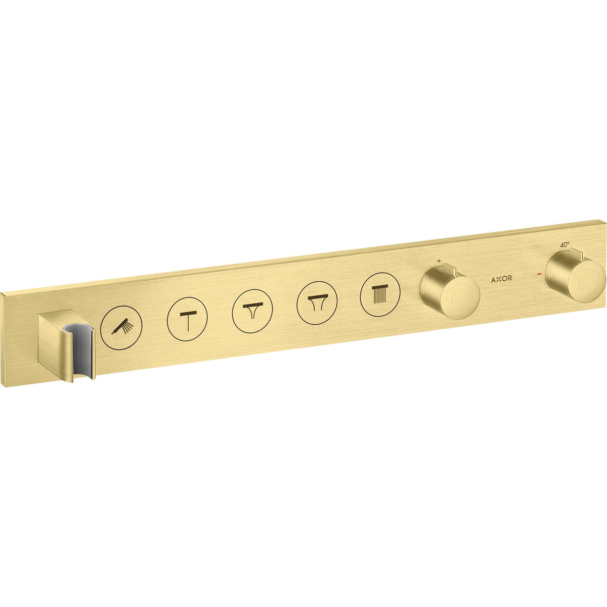 AXOR-ShowerSolutions-Thermostatic-module-Select-670-90-for-concealed-installation-for-5-functions-Brushed-Brass-18358950