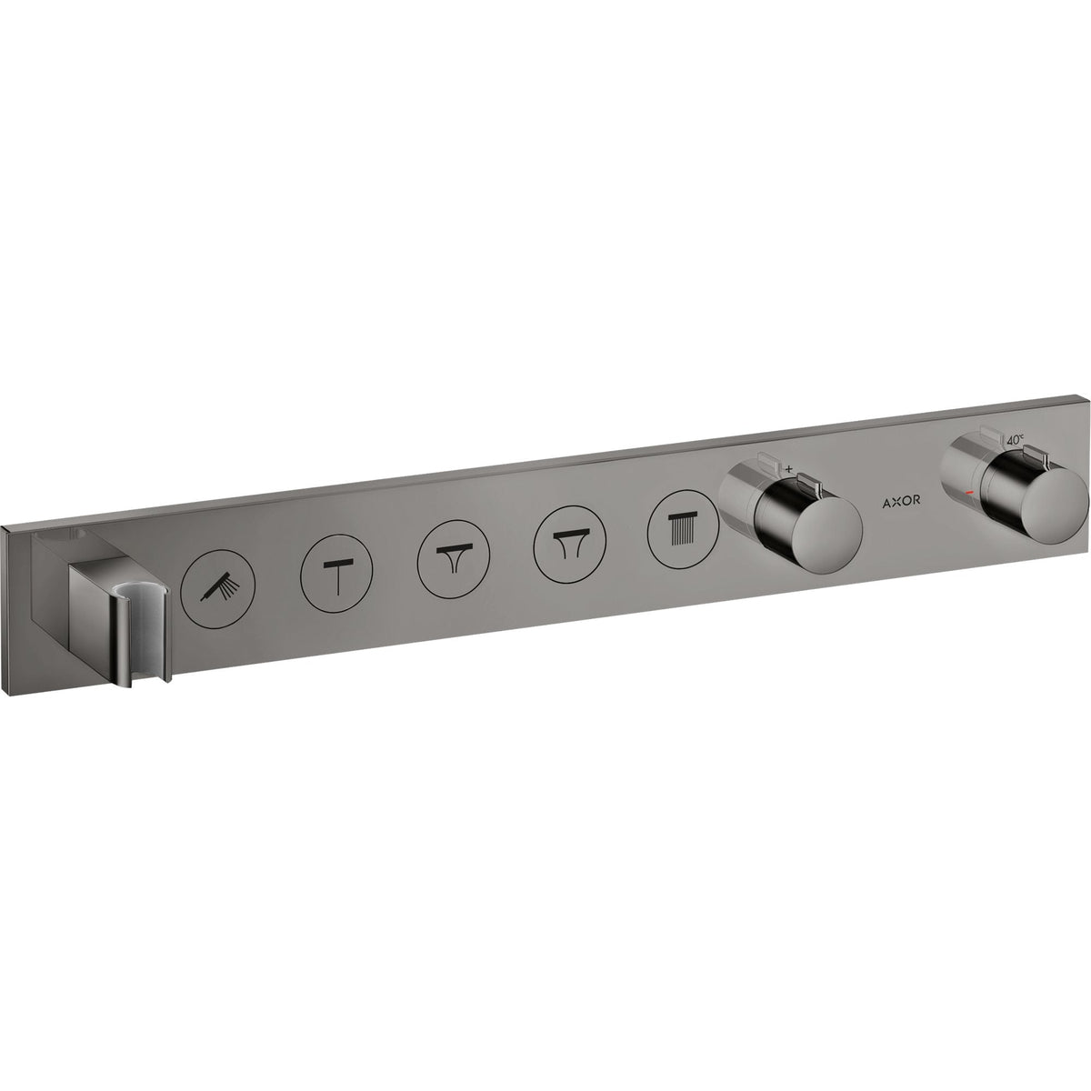 AXOR-ShowerSolutions-Thermostatic-module-Select-670-90-for-concealed-installation-for-5-functions-Polished-Black-Chrome-18358330