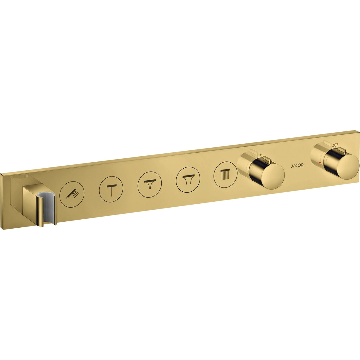AXOR-ShowerSolutions-Thermostatic-module-Select-670-90-for-concealed-installation-for-5-functions-Polished-Gold-Optic-18358990