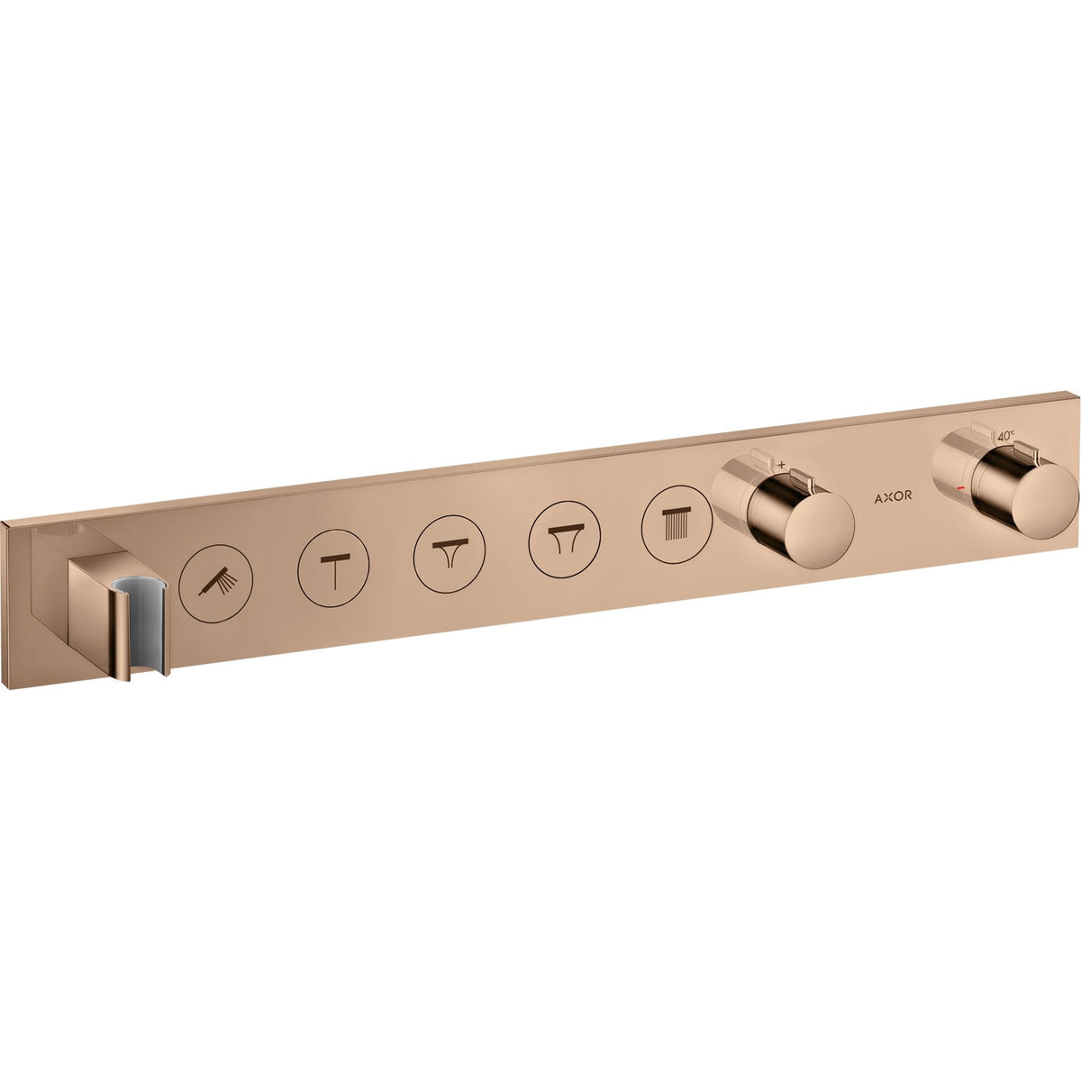 AXOR-ShowerSolutions-Thermostatic-module-Select-670-90-for-concealed-installation-for-5-functions-Polished-Red-Gold-18358300