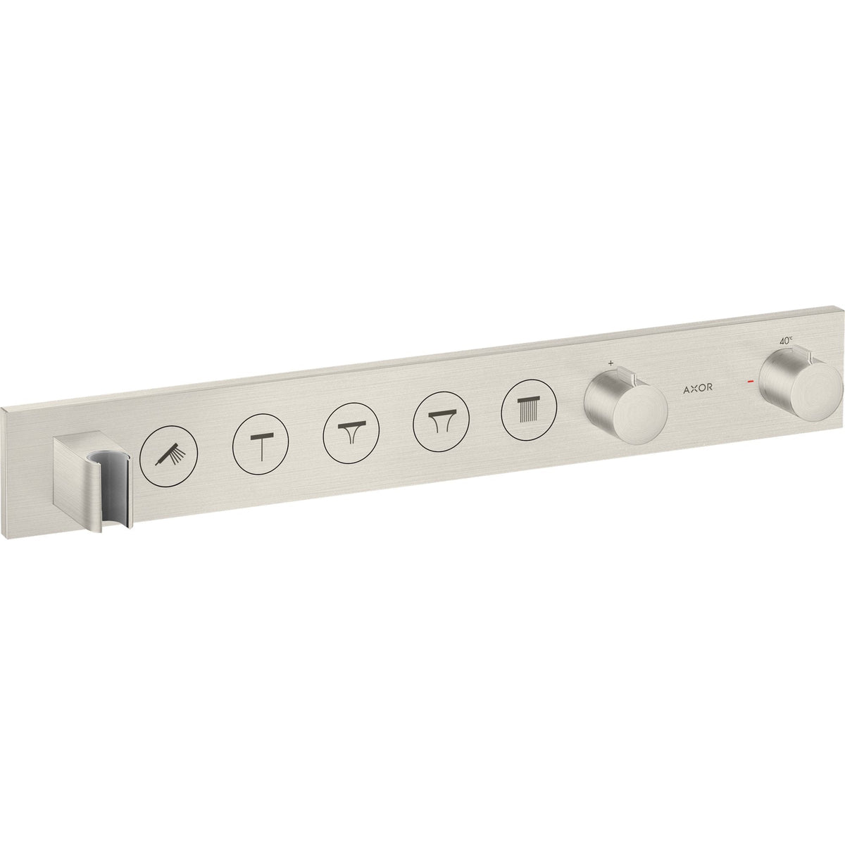 AXOR-ShowerSolutions-Thermostatic-module-Select-670-90-for-concealed-installation-for-5-functions-Stainless-Steel-Optic-18358800
