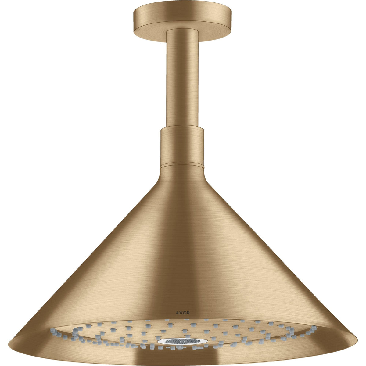 AXOR-Showers-Front-Overhead-shower-240-2jet-with-ceiling-connector-Brushed-Bronze-26022140