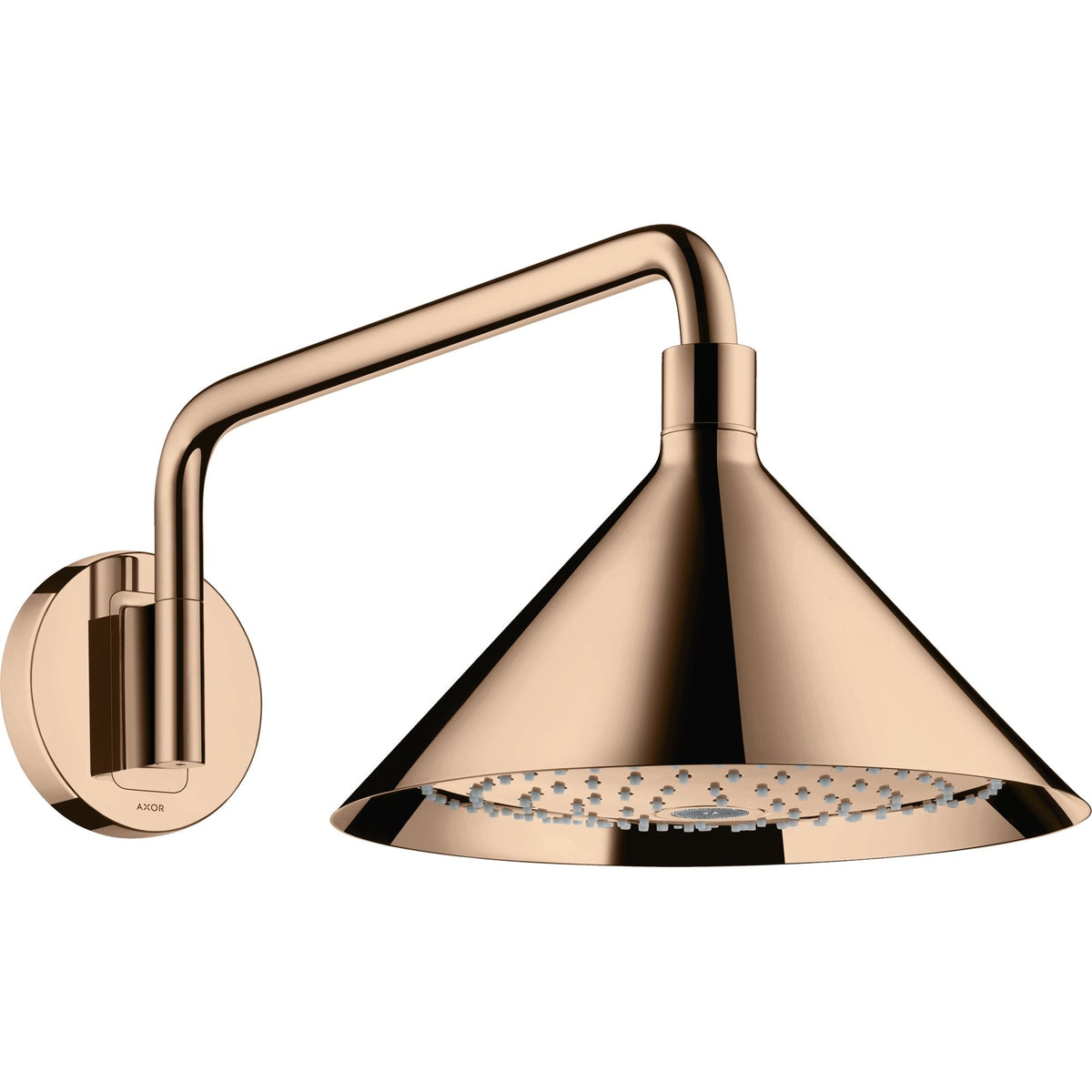 AXOR-Showers-Front-Overhead-shower-240-2jet-with-shower-arm-Polished-Red-Gold-26021300