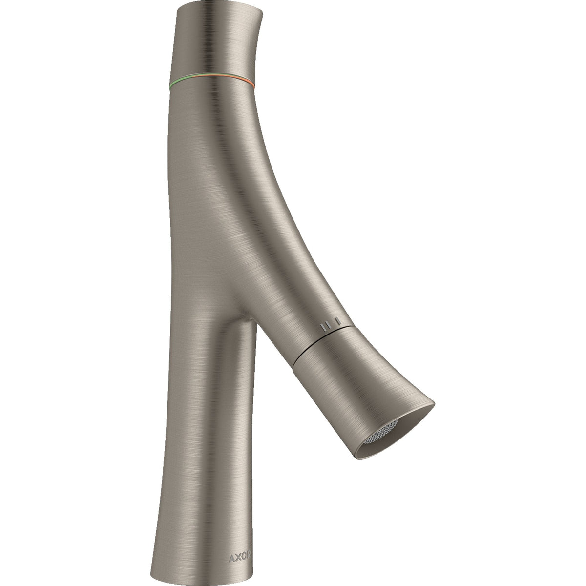 AXOR-Starck-Organic-2-handle-basin-mixer-80-with-waste-set-Stainless-Steel-Optic-12011800