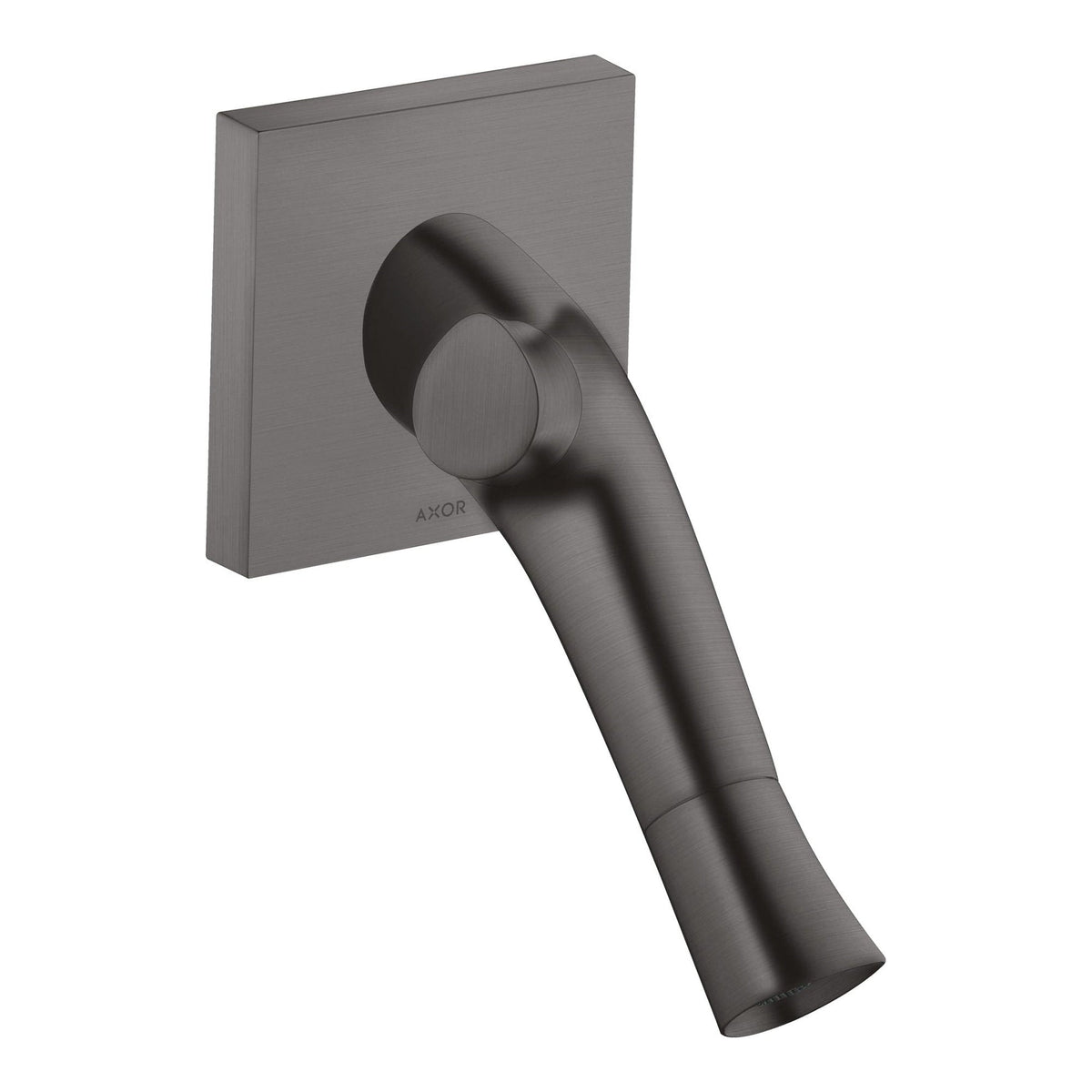 AXOR Starck Organic 2 handle basin mixer for concealed installation wall mounted with spout 187 mm Brushed Black Chrome 12015340