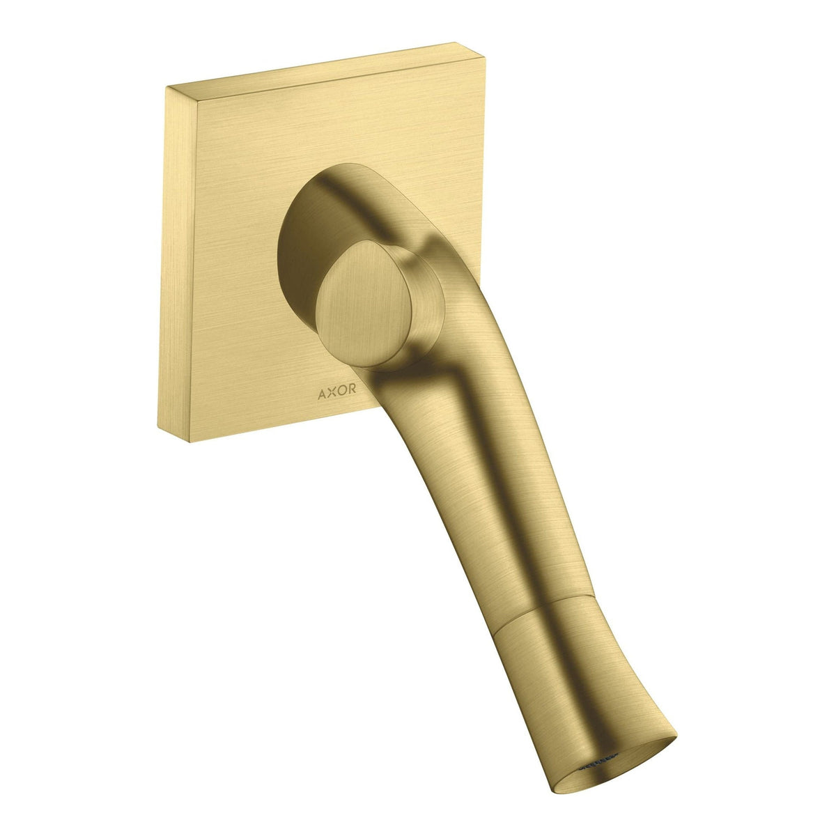 AXOR Starck Organic 2 handle basin mixer for concealed installation wall mounted with spout 187 mm Brushed Brass 12015950