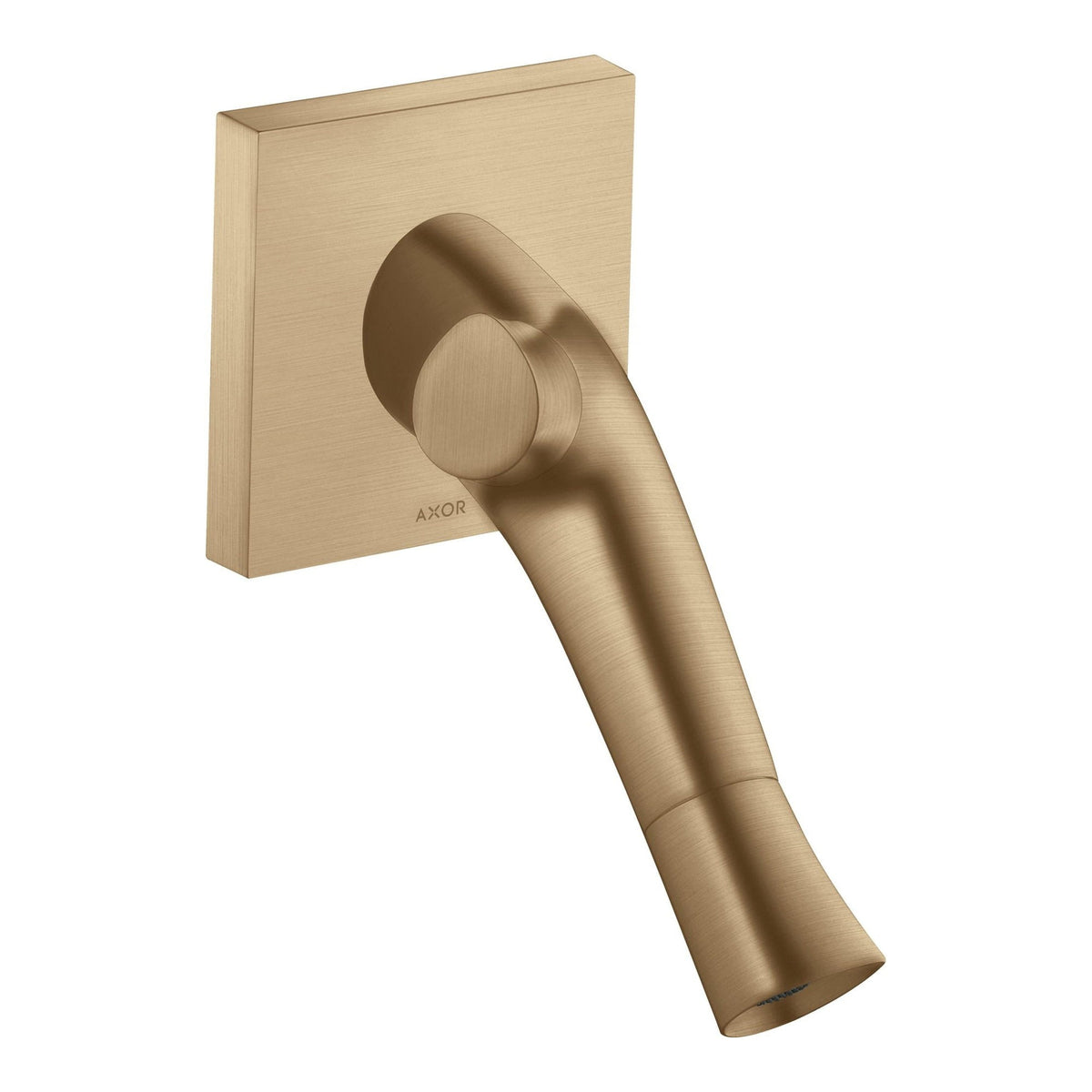 AXOR Starck Organic 2 handle basin mixer for concealed installation wall mounted with spout 187 mm Brushed Bronze 12015140