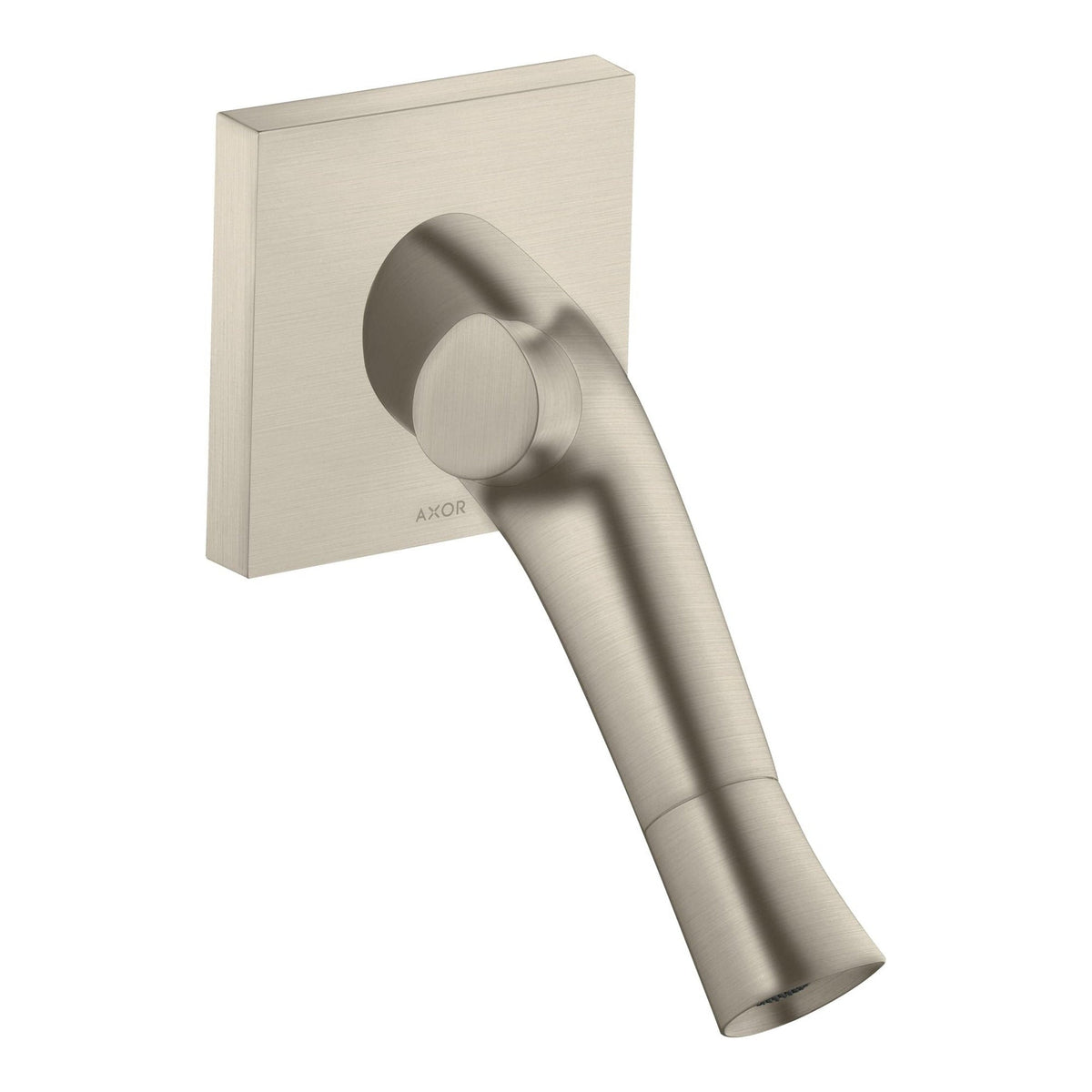 AXOR Starck Organic 2 handle basin mixer for concealed installation wall mounted with spout 187 mm Brushed Nickel 12015820