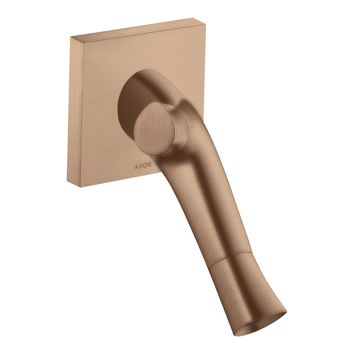 AXOR Starck Organic 2 handle basin mixer for concealed installation wall mounted with spout 187 mm Brushed Red Gold 12015310