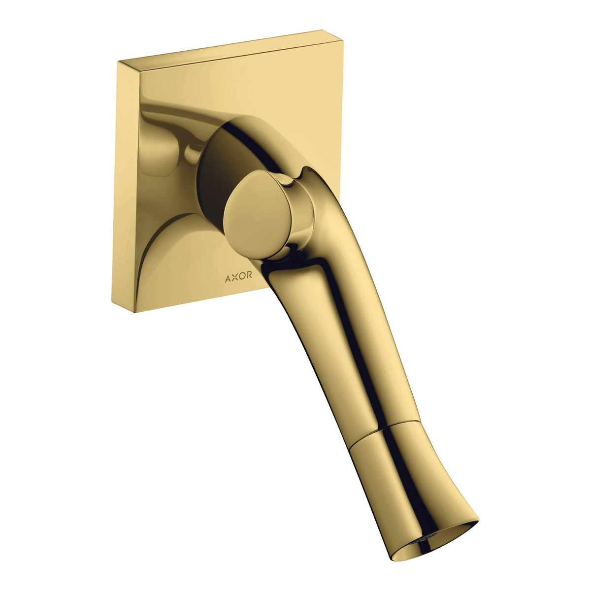 AXOR Starck Organic 2 handle basin mixer for concealed installation wall mounted with spout 187 mm Polished Gold Optic 12015990