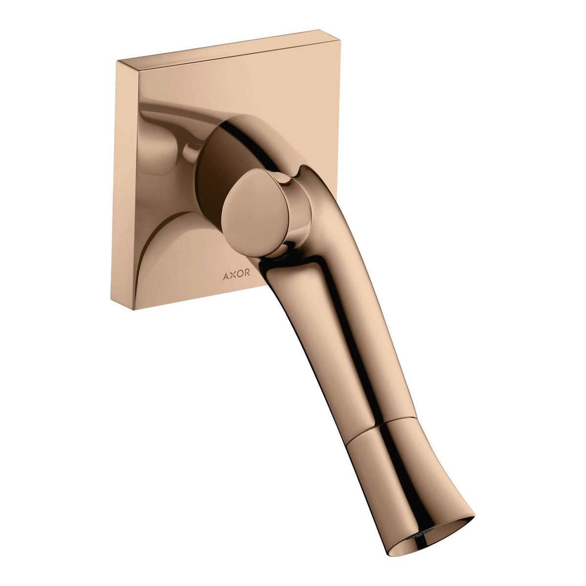 AXOR Starck Organic 2 handle basin mixer for concealed installation wall mounted with spout 187 mm Polished Red Gold 12015300