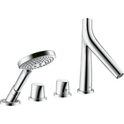 AXOR-Starck-Organic-4-hole-rim-mounted-thermostatic-bath-mixer-Polished-Chrome-12425020