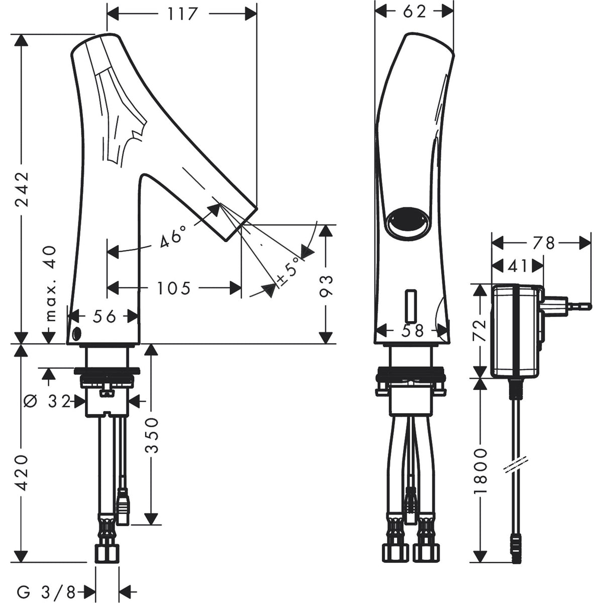 AXOR-Starck-Organic-Electronic-basin-mixer-with-temperature-pre-adjustment-with-mains-connection-230-V-12174-technical-02