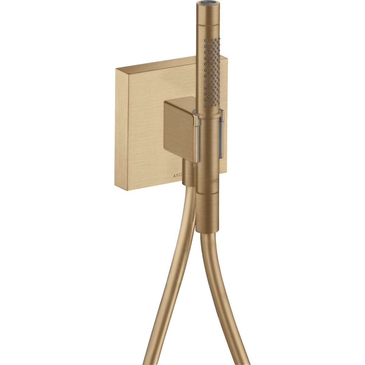 AXOR-Starck-Porter-unit-120-120-with-baton-hand-shower-2jet-and-shower-hose-Brushed-Bronze-12626140