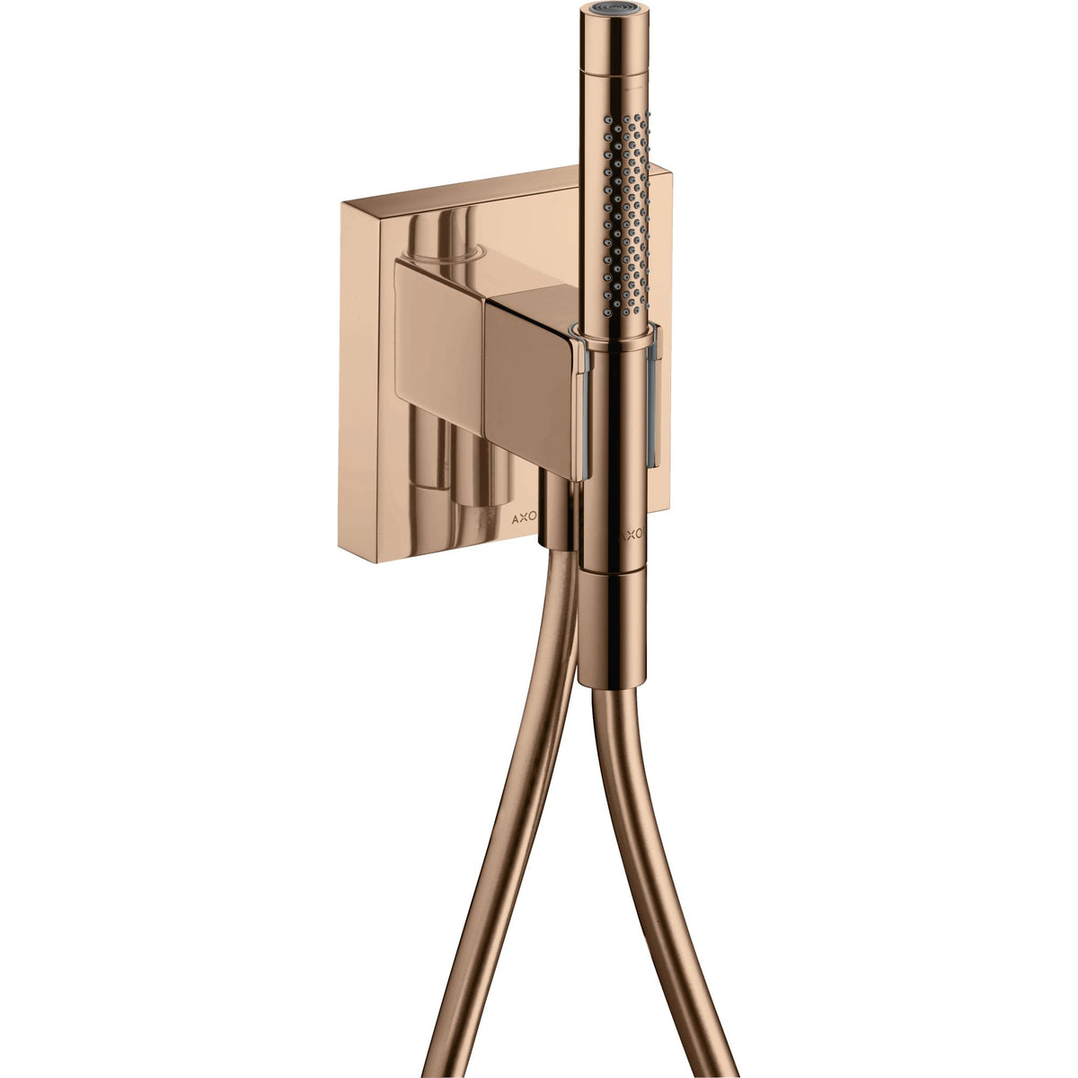 AXOR-Starck-Porter-unit-120-120-with-baton-hand-shower-2jet-and-shower-hose-Polished-Red-Gold-12626300