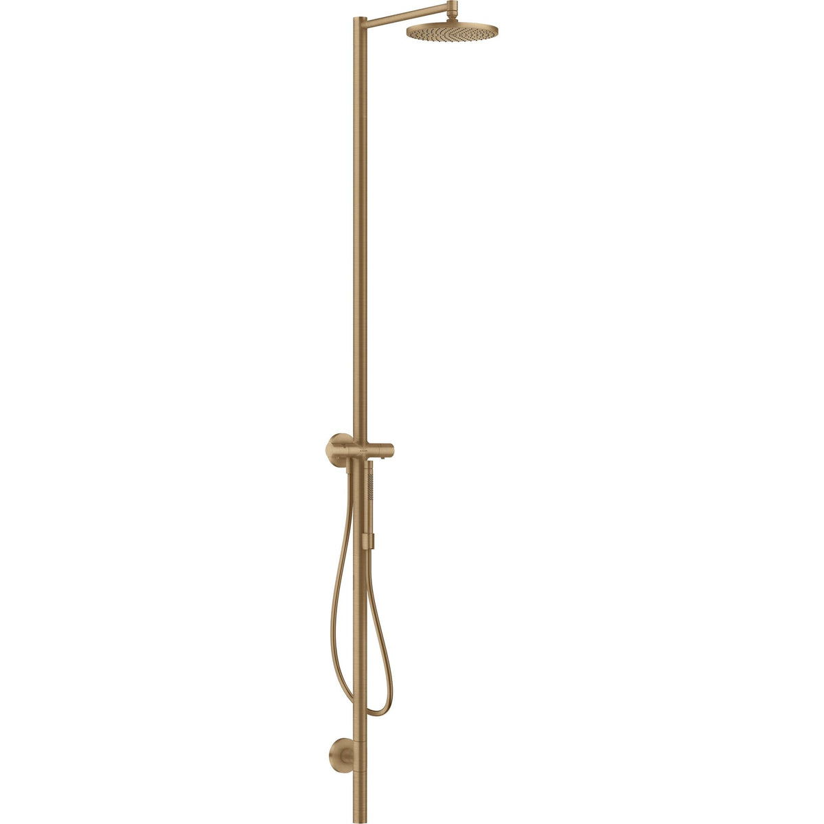 AXOR-Starck-Shower-column-with-thermostat-and-overhead-shower-240-1jet-Brushed-Bronze-12672140