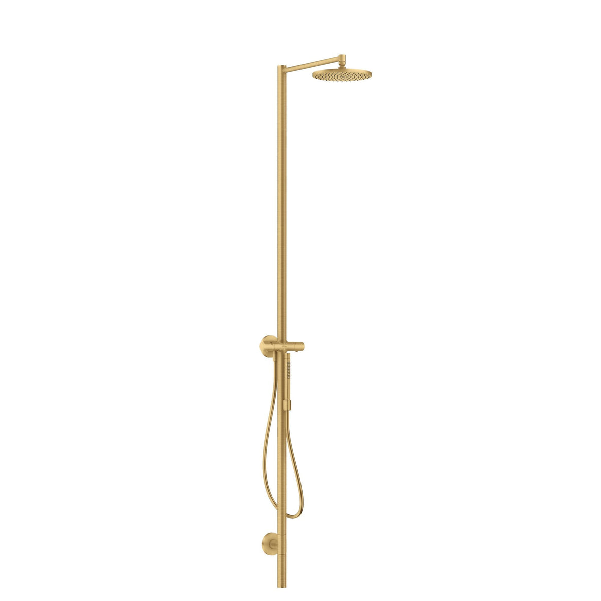 AXOR-Starck-Shower-column-with-thermostat-and-overhead-shower-240-1jet-Brushed-Gold-Optic-12672250