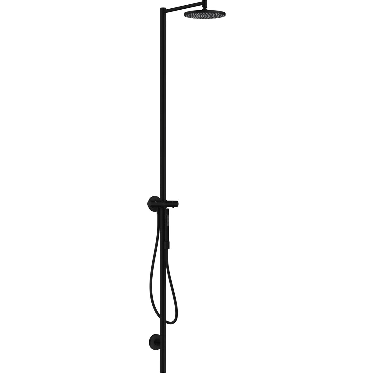 AXOR-Starck-Shower-column-with-thermostat-and-overhead-shower-240-1jet-Matt-Black-12672670