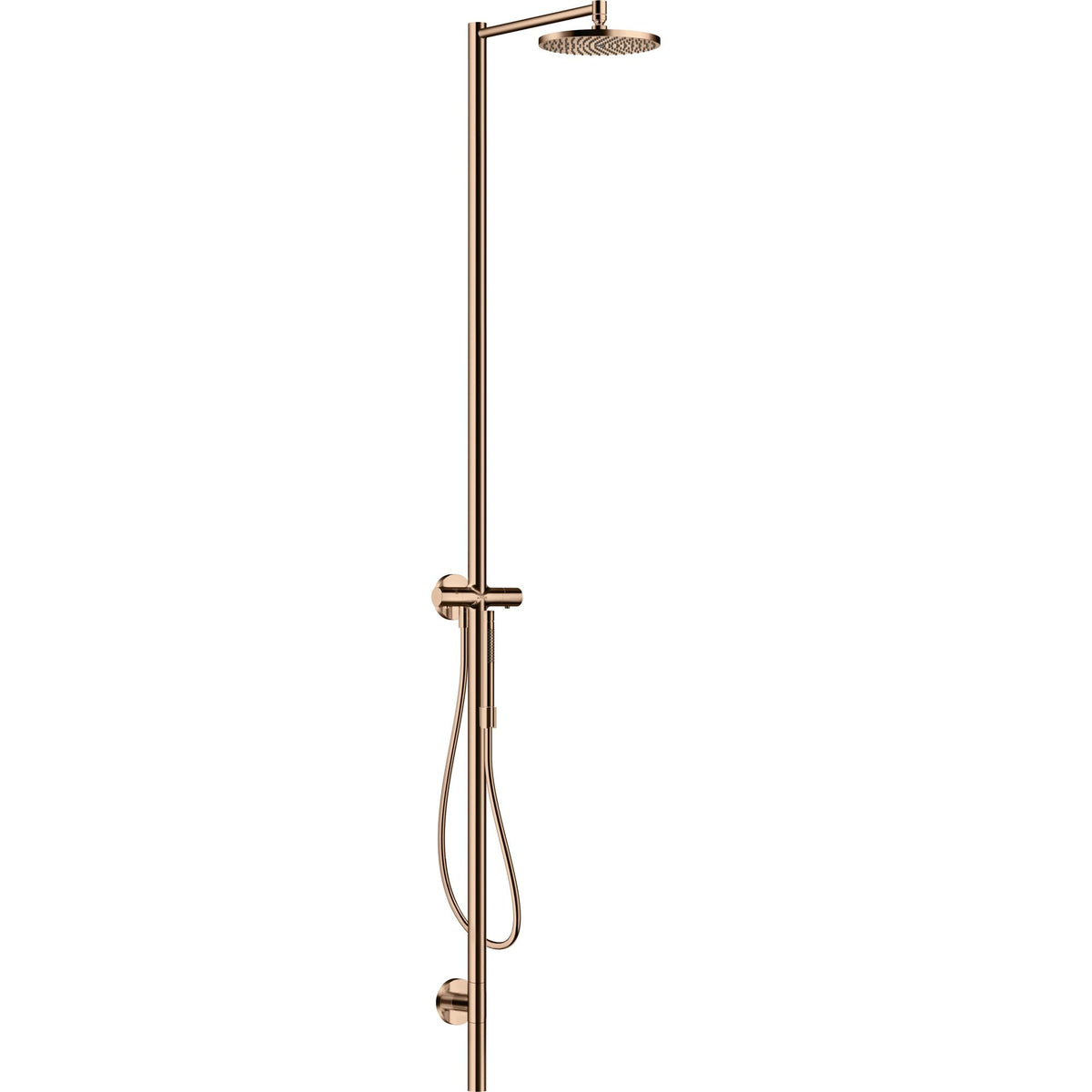 AXOR-Starck-Shower-column-with-thermostat-and-overhead-shower-240-1jet-Polished-Red-Gold-12672300