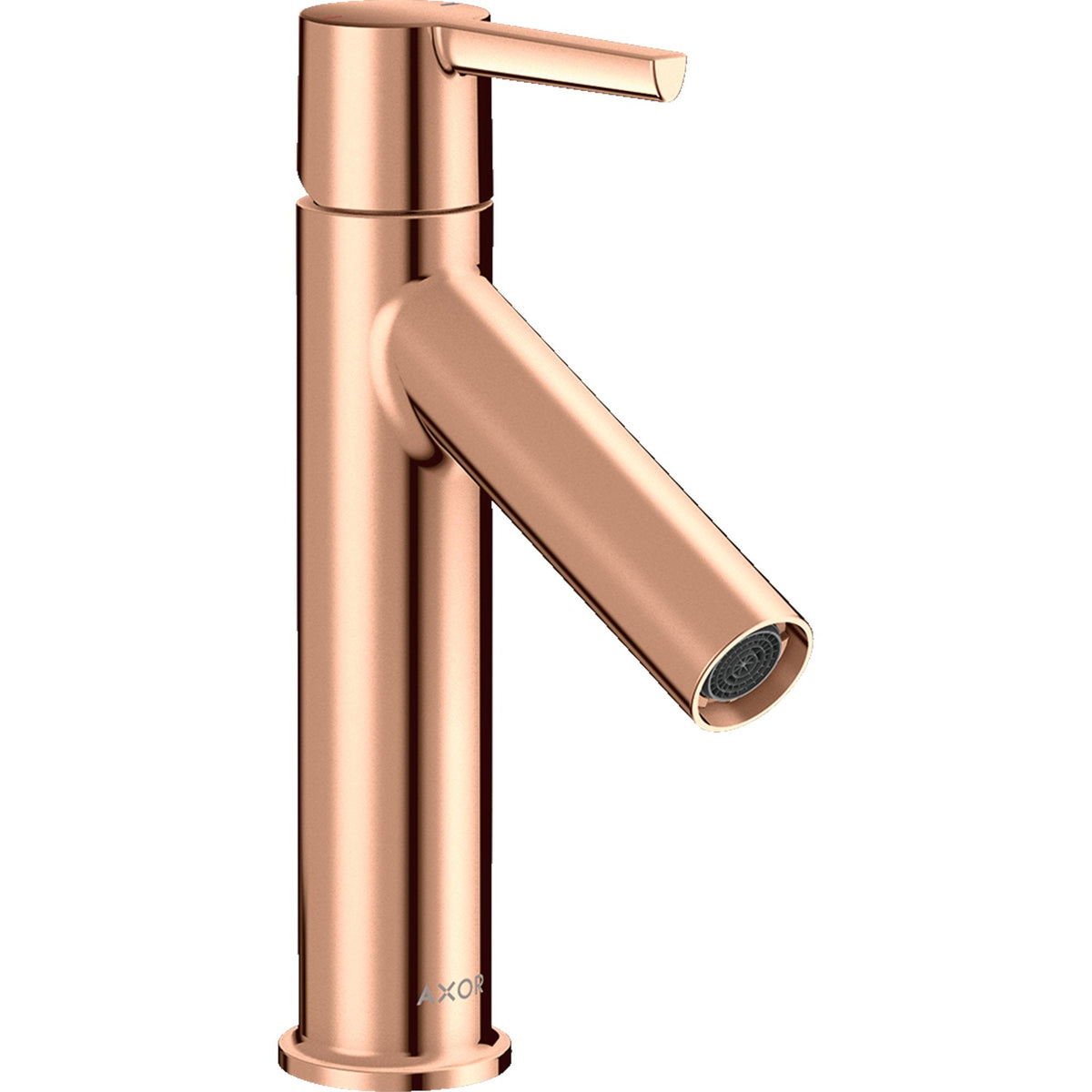 AXOR-Starck-Single-lever-basin-mixer-100-with-lever-handle-and-waste-set-Polished-Red-Gold-10003300