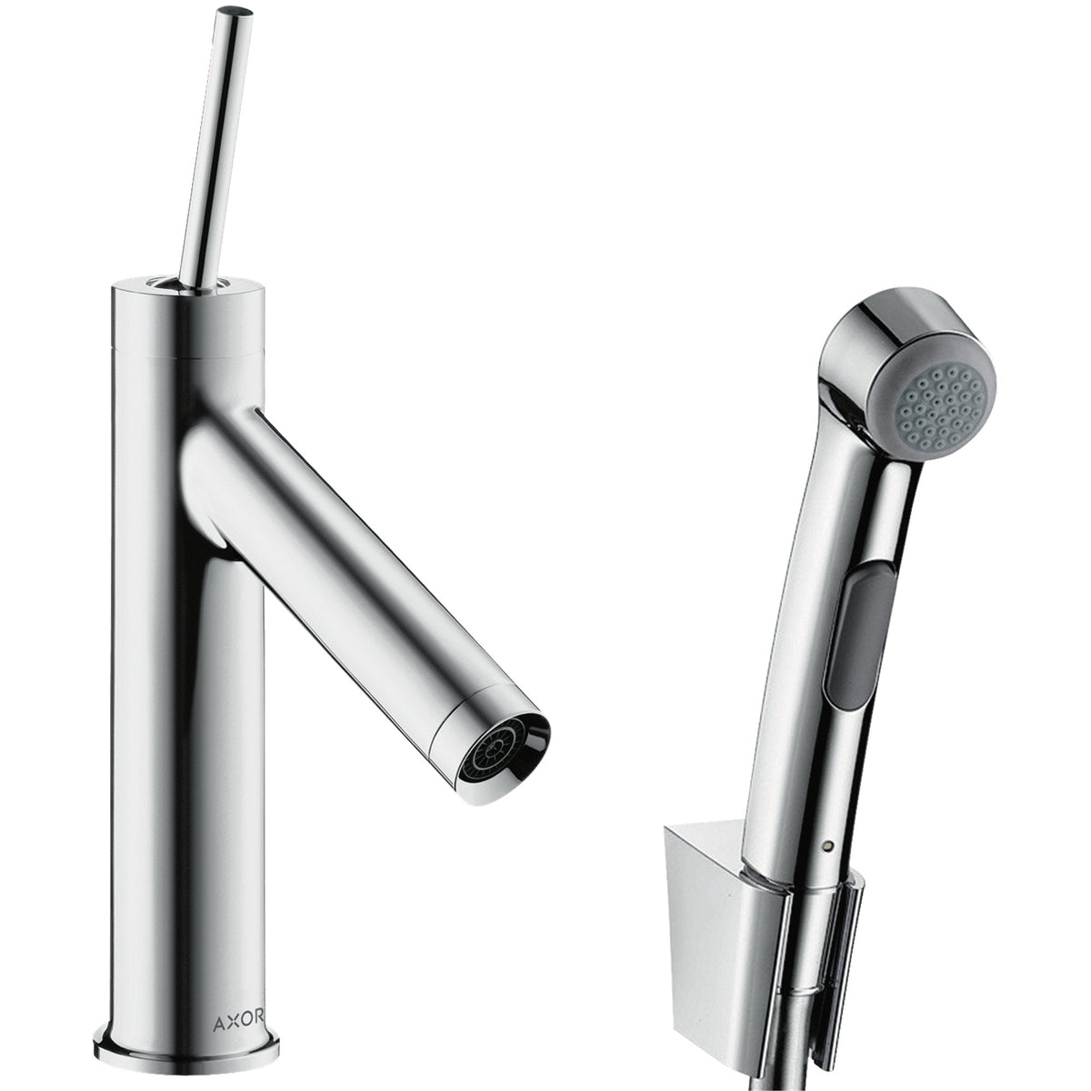 AXOR-Starck-Single-lever-basin-mixer-90-with-bidette-hand-shower-and-shower-hose-1-60-m-Chrome-10300000