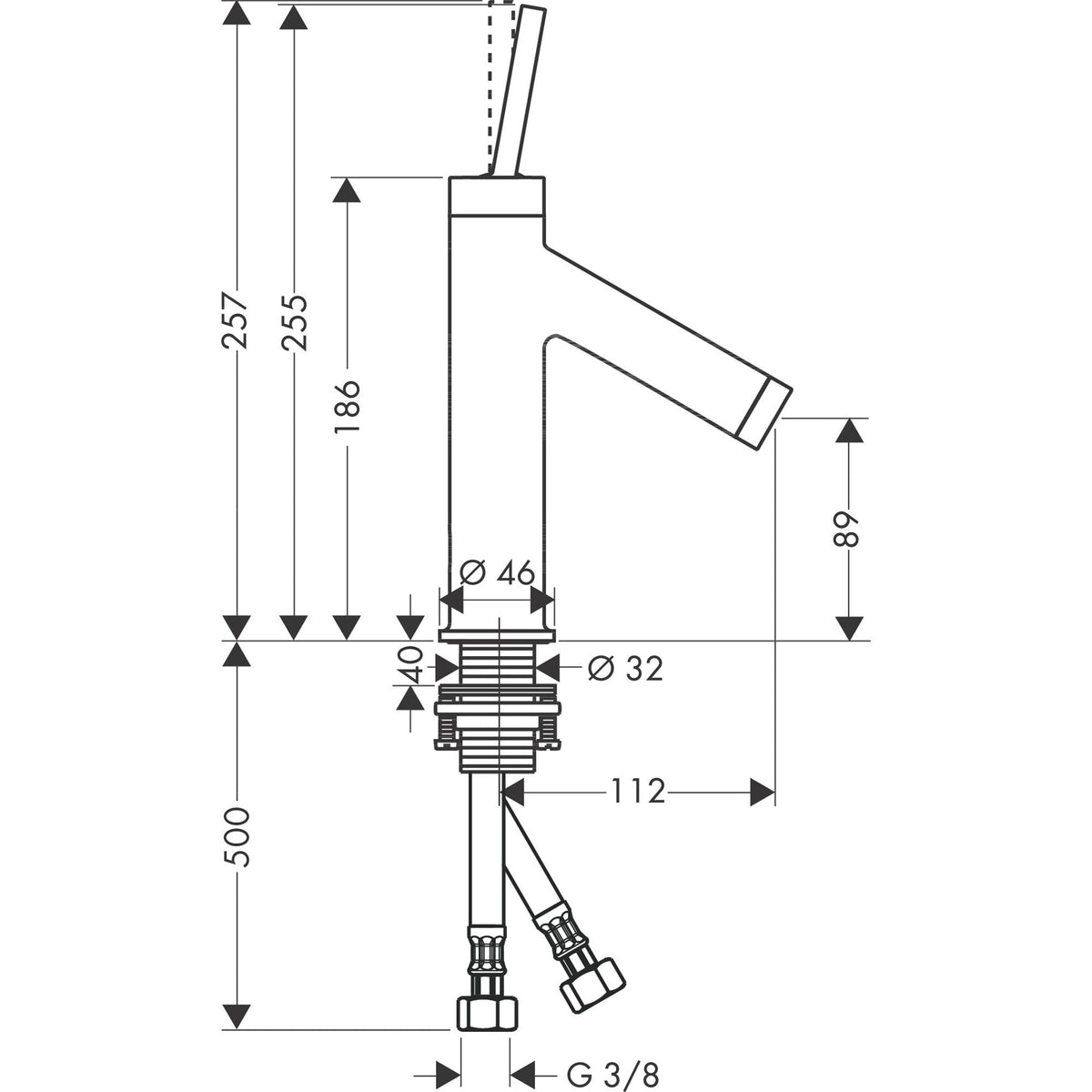 AXOR-Starck-Single-lever-basin-mixer-90-with-pin-handle-and-waste-set-10117-technical-01