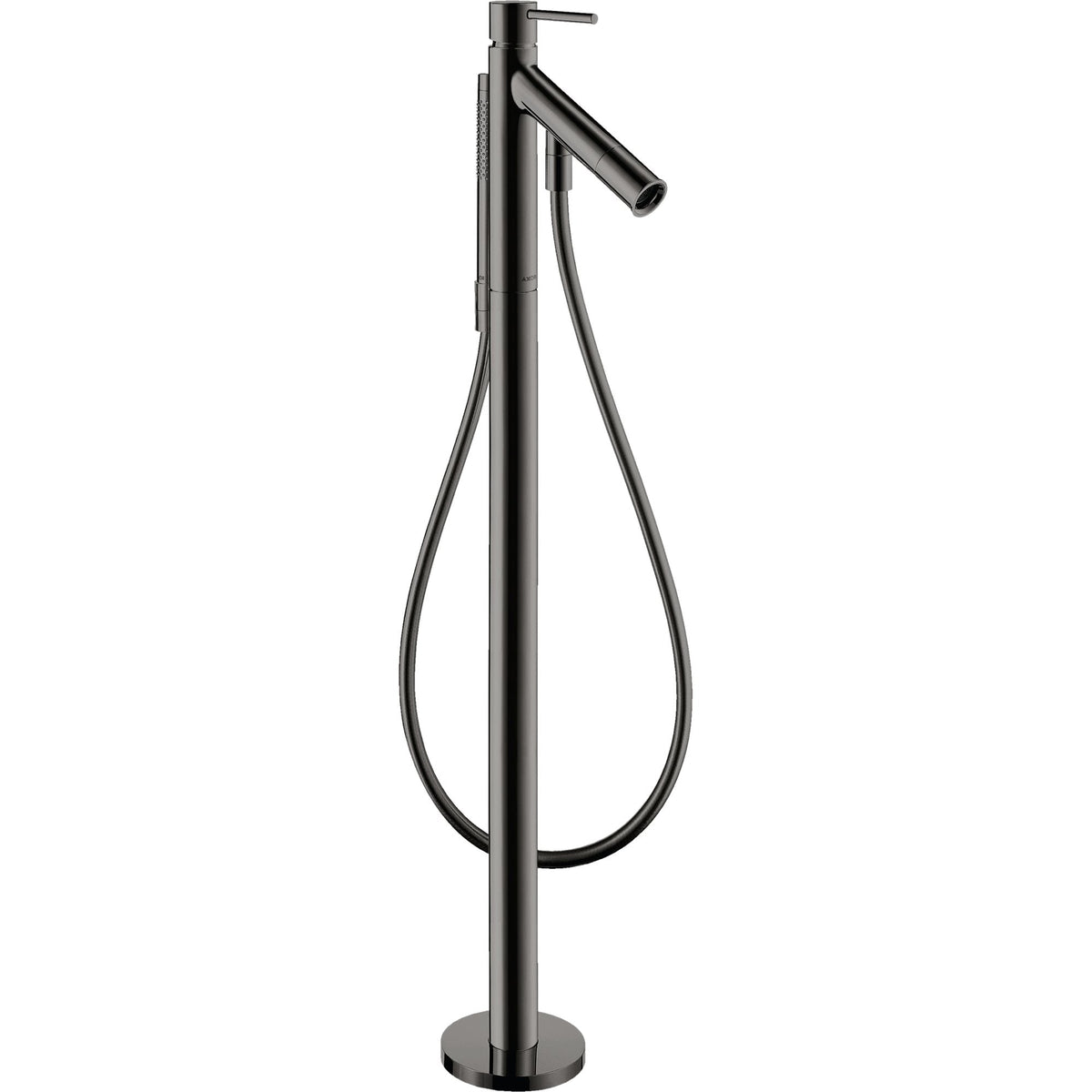 AXOR-Starck-Single-lever-bath-mixer-floor-standing-with-pin-handle-Polished-Black-Chrome-10456330