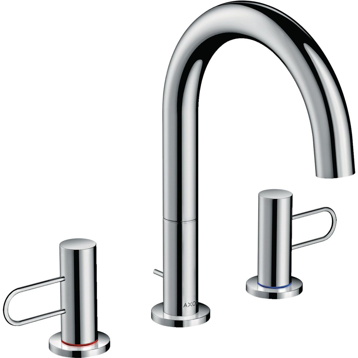 AXOR-Uno-3-hole-basin-mixer-160-with-loop-handles-and-pop-up-waste-set-Polished-Chrome-38054020